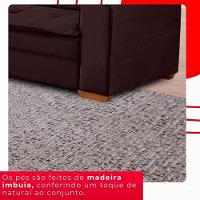 Conjunto De Sofás De 02 E 03 Lugares Unique - Tudo De Móveis Cinza - 2