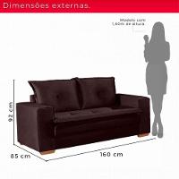 Conjunto De Sofás De 02 E 03 Lugares Unique - Tudo De Móveis Cinza - 5