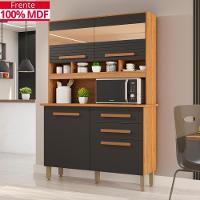 Cozinha 4 Portas 2 Gavetas Sara Frison Com Espelhos - Tudo De Móveis Branco Neve - 7