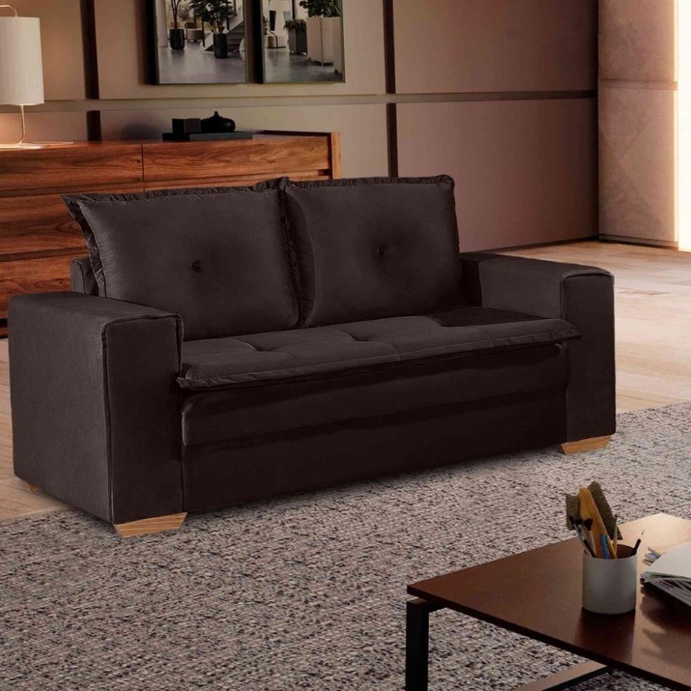 Sofá Fixo De 2 Lugares Unique 1,60m - Tudo De Móveis Cinza - 2