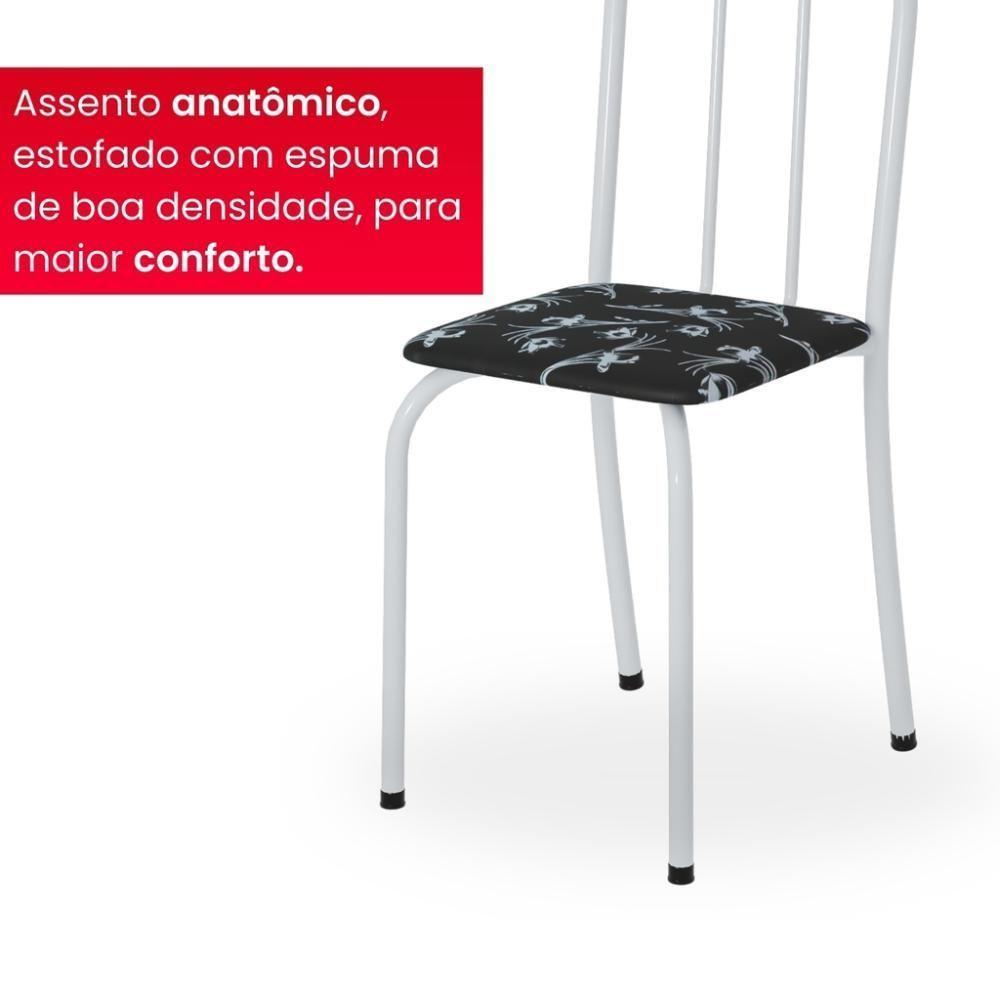 Conjunto De Mesa Tubular 70x70cm Com Tampo Em Granito Topázio Com 4 Cadeiras Analy 048 - 3
