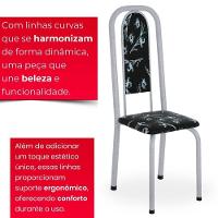 Conjunto De Mesa Tubular 4 Cadeiras 120x75cm Mart Perola Com Tampo Em Granito Ocre Letícia 070 - 5