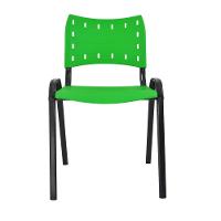 Kit 2 Cadeiras Iso para Escola Escritório Comércio Verde Base Preta - 8