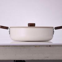 Caçarola Rasa 24cm/2,5l Alumínio Forjado Com Revestimento Cerâmico Bien Neoflam Bege