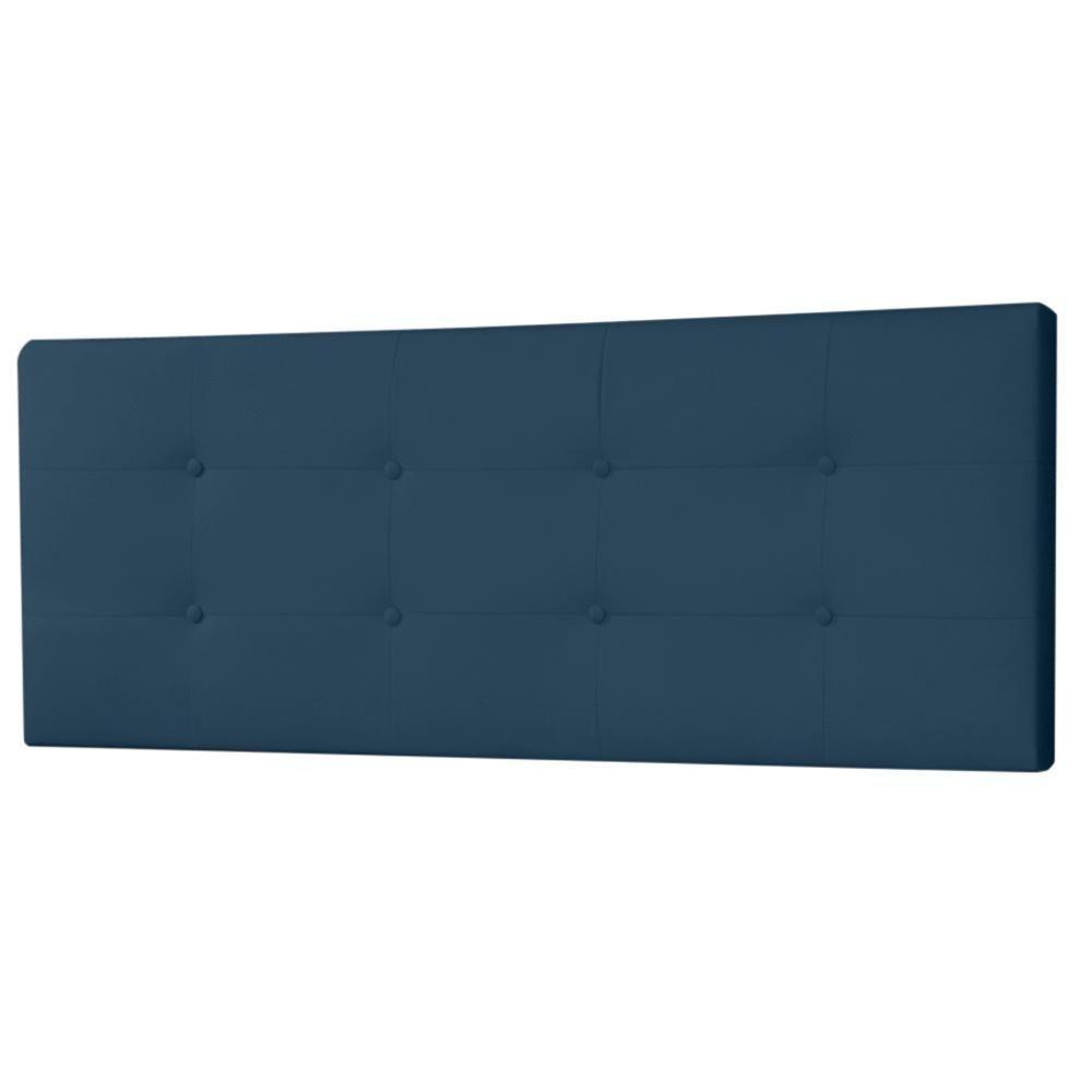 Cabeceira Painel Solteiro 0,90m Berlim Suede Azul Marinho Sky Mobile - 2