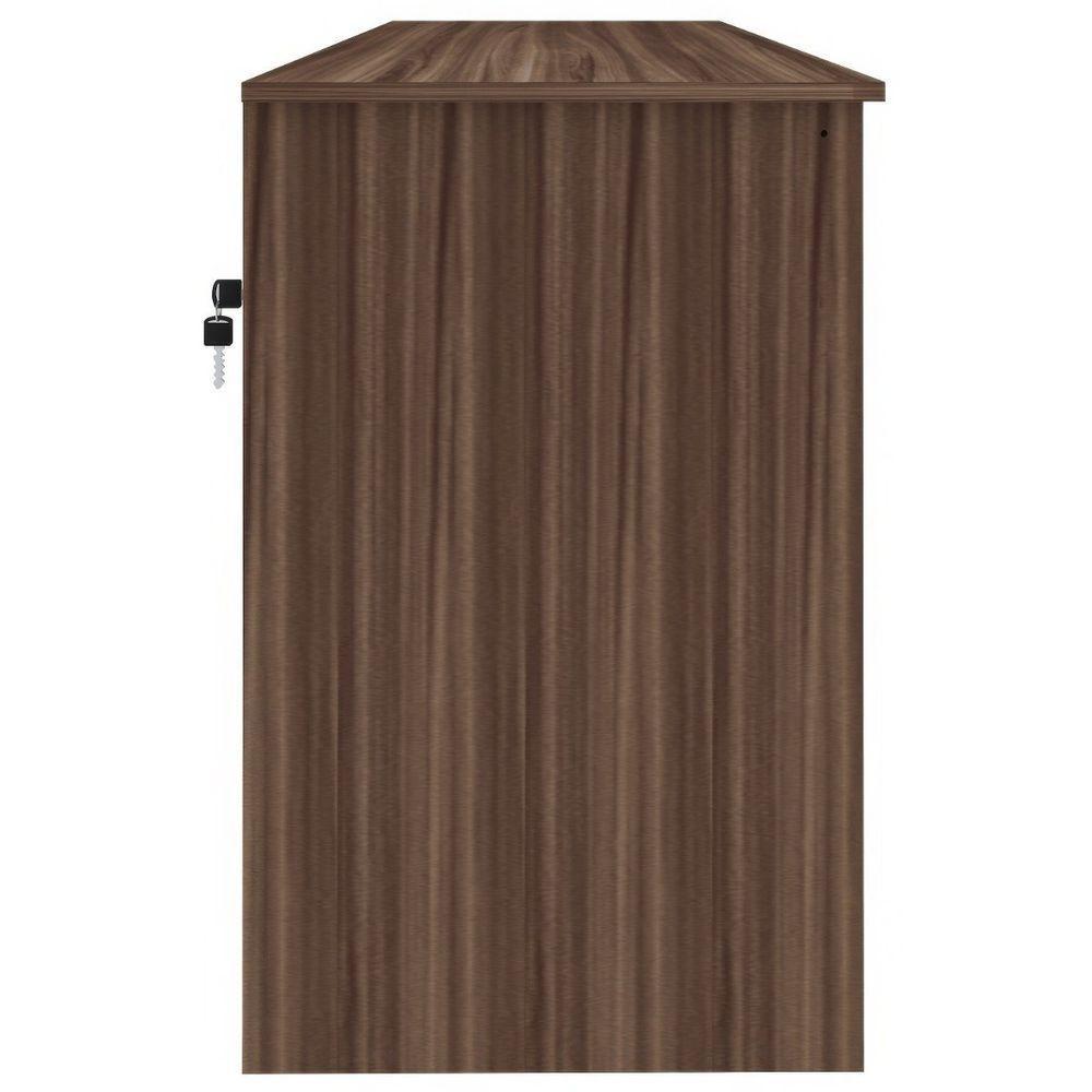 Escrivaninha Mesa Office Com Gaveta E Armário Hall Ipê-preto - 4