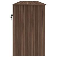 Escrivaninha Mesa Office Com Gaveta E Armário Hall Ipê-preto