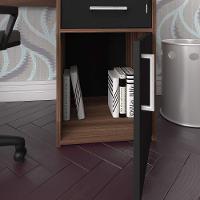 Escrivaninha Mesa Office Com Gaveta E Armário Hall Ipê-preto - 5