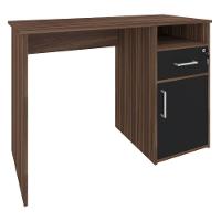 Escrivaninha Mesa Office Com Gaveta E Armário Hall Ipê-preto - 9