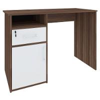 Escrivaninha Mesa Office Com Gaveta E Armário Hall Ipê-branco - 2