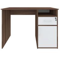 Escrivaninha Mesa Office Com Gaveta E Armário Hall Ipê-branco - 5