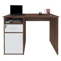 Escrivaninha Mesa Office Com Gaveta E Armário Hall Ipê-branco - 6