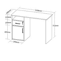 Escrivaninha Mesa Office Com Gaveta E Armário Hall Ipê-branco - 8
