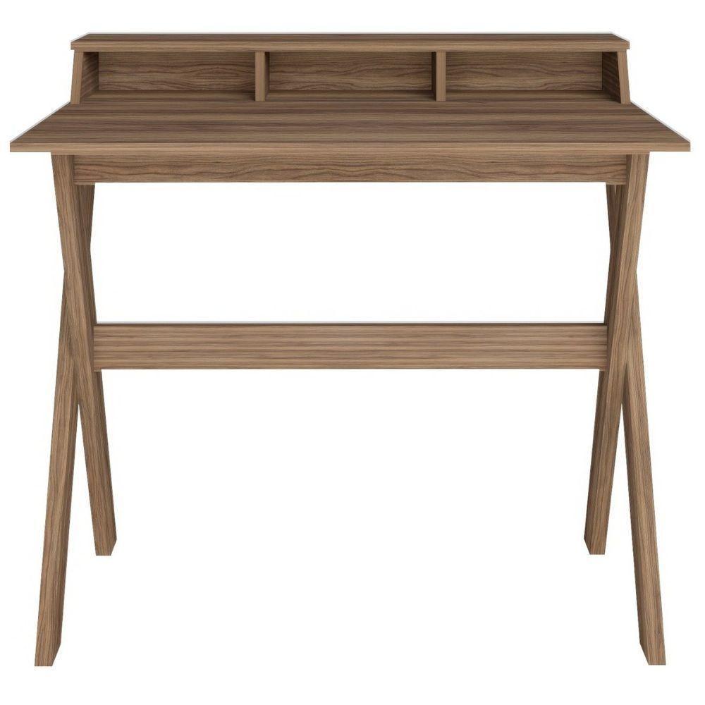 Escrivaninha Multiuso Retrô Mesa Tipo Cavalete Itália Nogal - 4