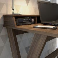 Escrivaninha Multiuso Retrô Mesa Tipo Cavalete Itália Nogal - 5