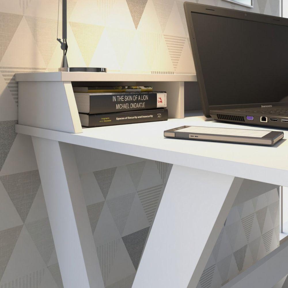 Escrivaninha Multiuso Retrô Mesa Tipo Cavalete Itália Branco - 4