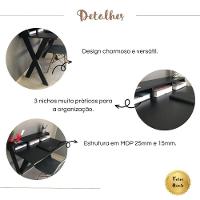 Escrivaninha Multiuso Retrô Mesa Tipo Cavalete Itália Preto - 5