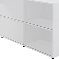 Mesa Em L Escrivaninha Com Portas E Prateleiras Mingle Branco - 3