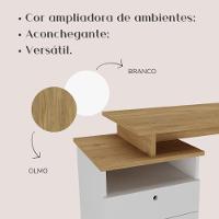 Escrivaninha Plus Home Office 2 Gavetas Olmo-branco - 5