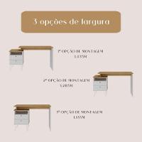 Escrivaninha Plus Home Office 2 Gavetas Olmo-branco - 8