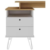 Escrivaninha Plus Home Office 2 Gavetas Olmo-branco - 9