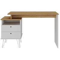 Escrivaninha Plus Home Office 2 Gavetas Olmo-branco - 10