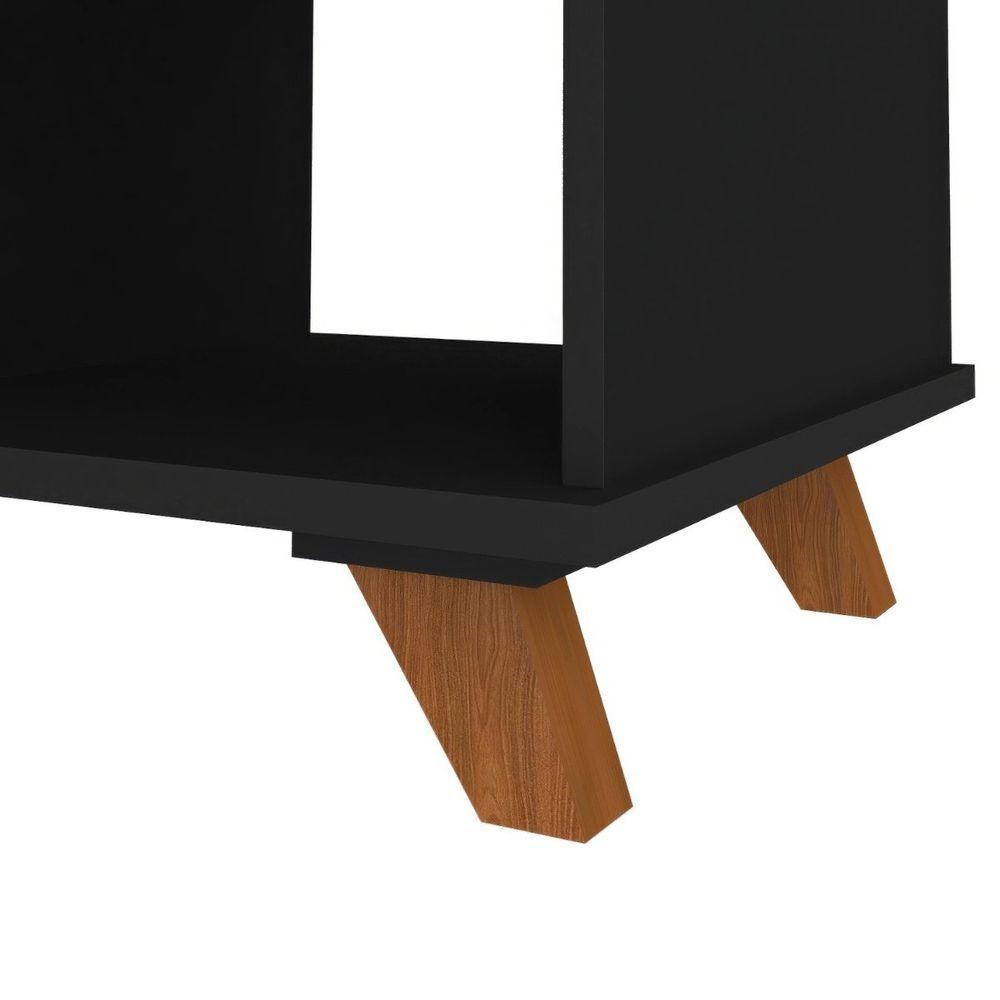 Escrivaninha Mesa Em L Escritório Com Gavetas E Nichos Gold Freijó-preto - 10