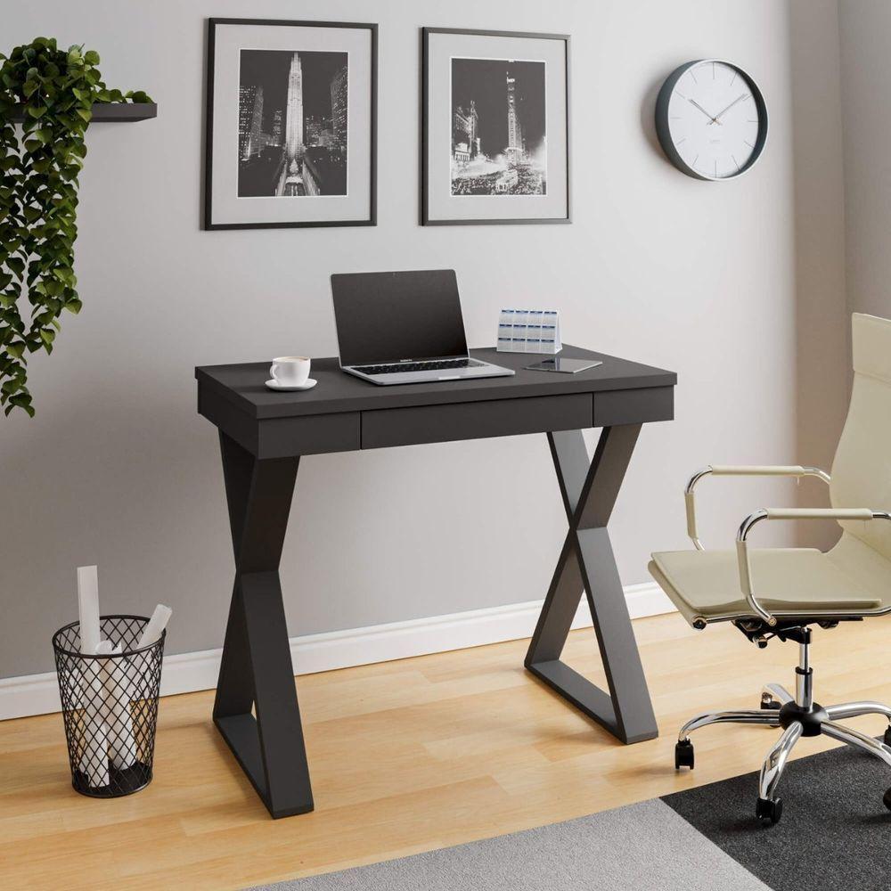Escrivaninha Mesa De Estudos Para Notebook Veneza Ii Preto - 1