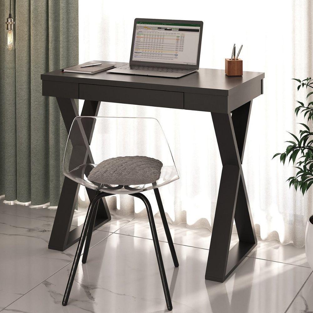 Escrivaninha Mesa De Estudos Para Notebook Veneza Ii Preto - 9