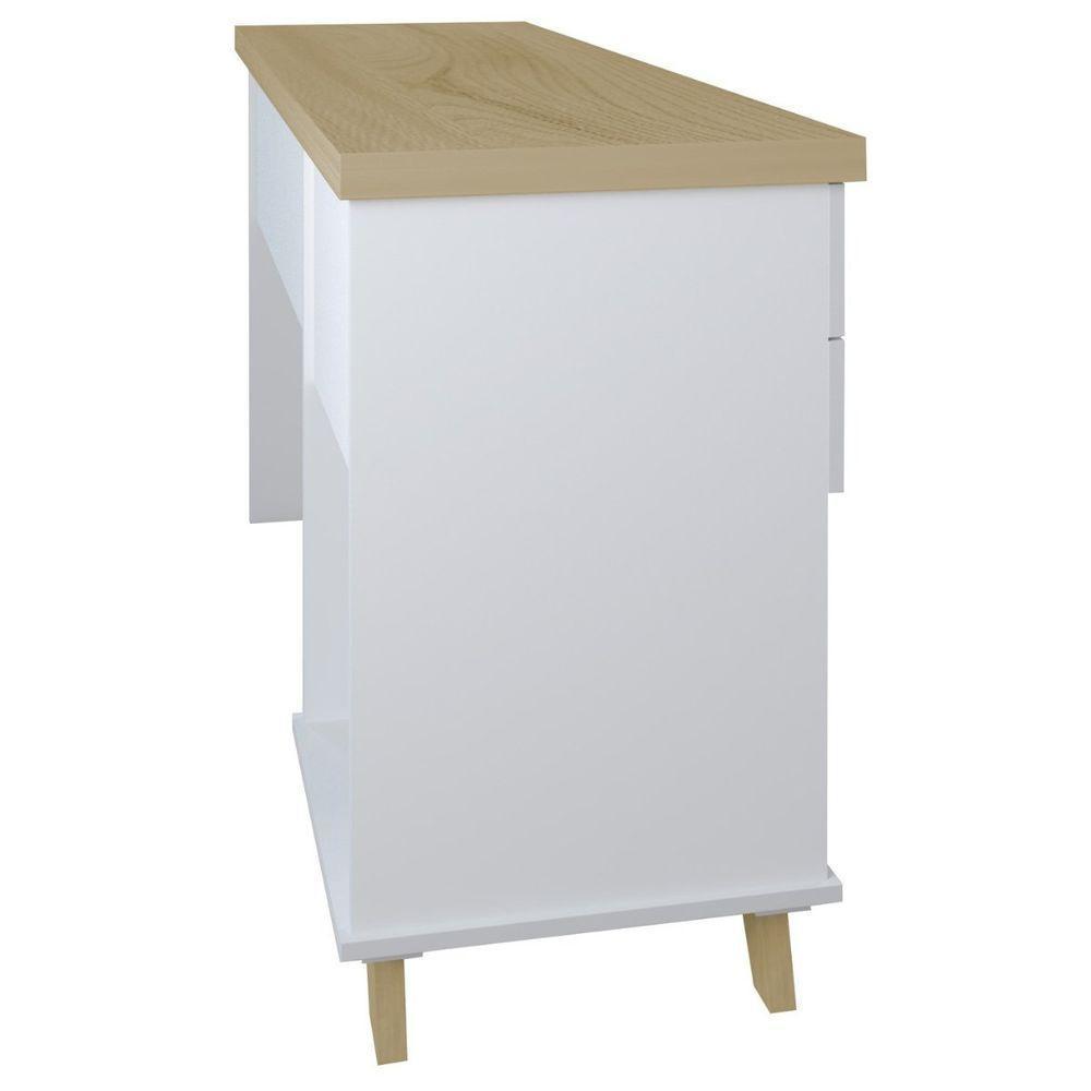Escrivaninha De Estudos Mesa Office Com Gavetas Sky Olmo-branco - 9