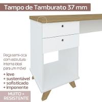 Escrivaninha De Estudos Mesa Office Com Gavetas Sky Olmo-branco - 2