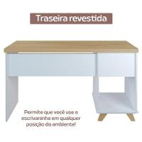 Escrivaninha De Estudos Mesa Office Com Gavetas Sky Olmo-branco - 5
