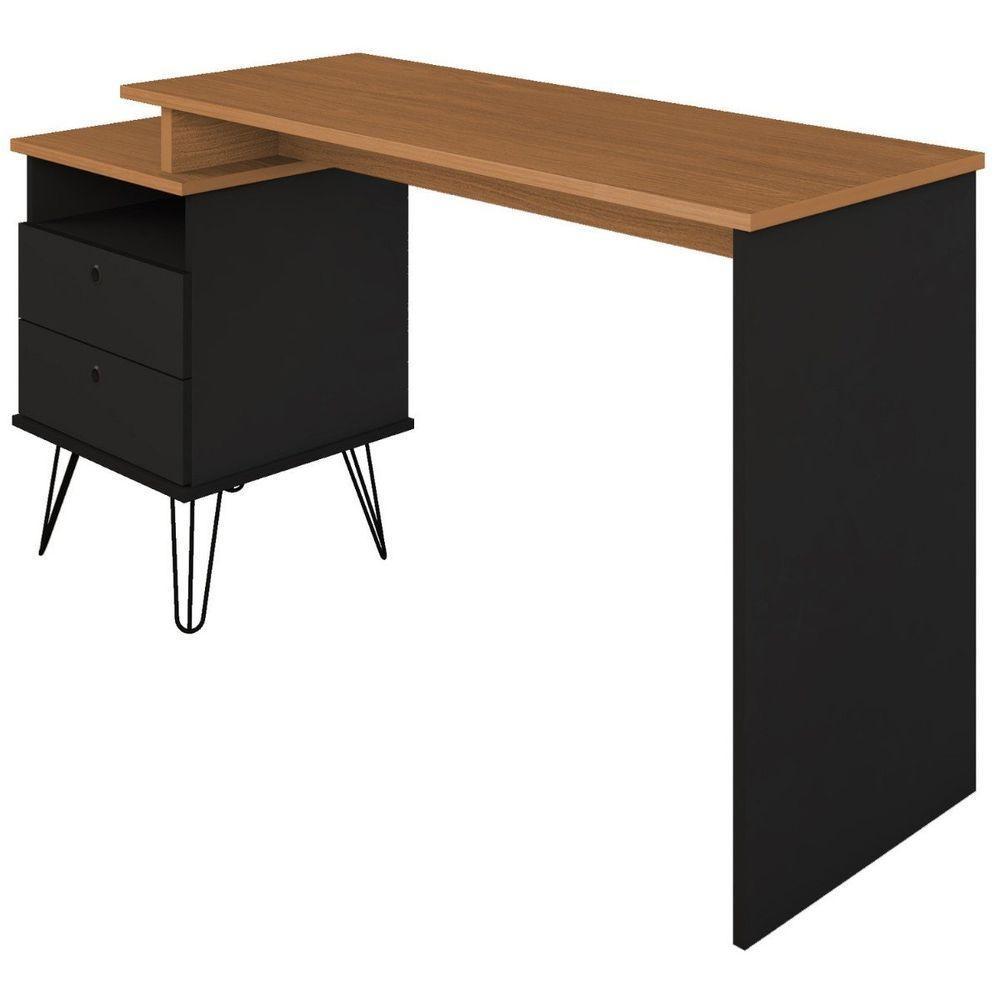 Escrivaninha Plus Home Office 2 Gavetas Freijó-preto - 8