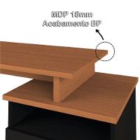 Escrivaninha Plus Home Office 2 Gavetas Freijó-preto - 3