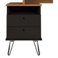 Escrivaninha Plus Home Office 2 Gavetas Freijó-preto