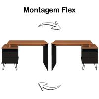 Escrivaninha Plus Home Office 2 Gavetas Freijó-preto - 5