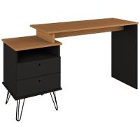 Escrivaninha Plus Home Office 2 Gavetas Freijó-preto - 9