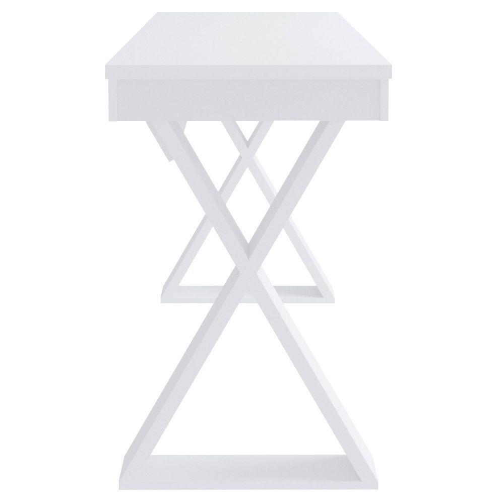 Escrivaninha Mesa De Estudos Para Notebook Veneza Ii Branco - 2