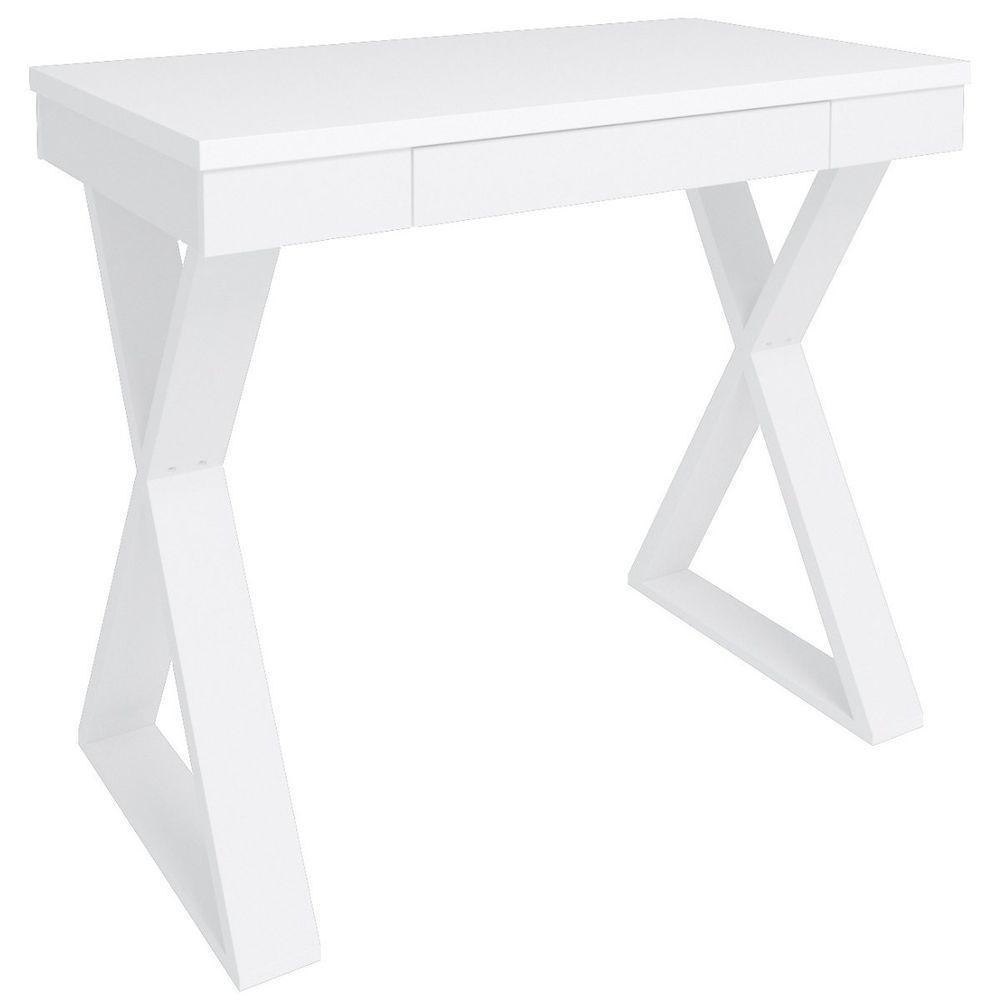 Escrivaninha Mesa De Estudos Para Notebook Veneza Ii Branco - 3