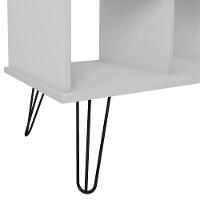 Escrivaninha Em L Mesa Office Com Nichos E Porta Dubai Branco-grafito - 5