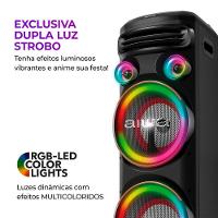 Caixa De Som Aiwa Torre Bluetooth 2300w Aws-t2w-02 Preto Bivolt - 5