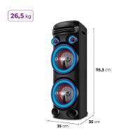 Caixa De Som Aiwa Torre Bluetooth 2300w Aws-t2w-02 Preto Bivolt - 7