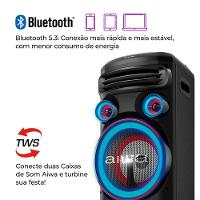 Caixa De Som Aiwa Torre Bluetooth 2300w Aws-t2w-02 Preto Bivolt - 9