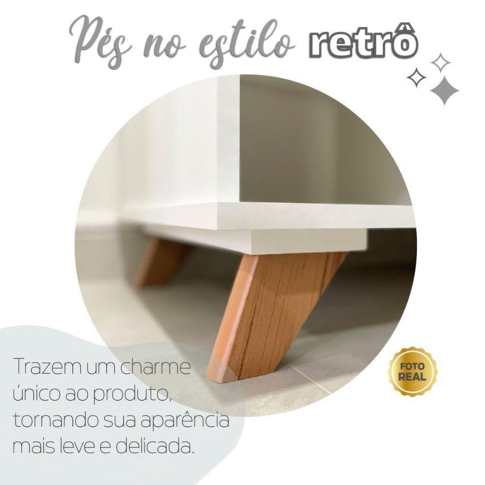 Escrivaninha Mesa Em L Escritório Com Gavetas E Nichos Gold Olmo-branco - 2