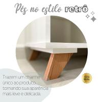 Escrivaninha Mesa Em L Escritório Com Gavetas E Nichos Gold Olmo-branco - 2