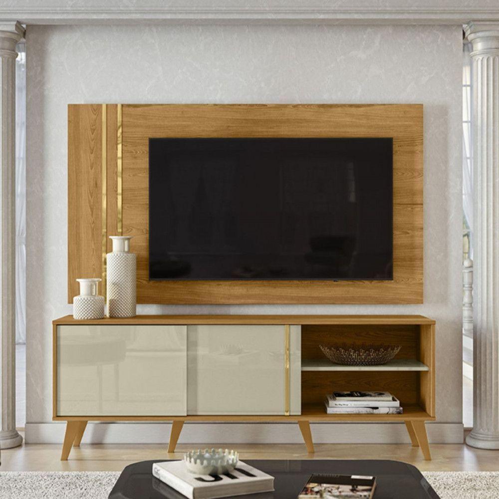 Rack Com Painel Madetec Cronos Para Tv Até 65 Polegadas Cumaru-opala - 1