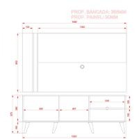 Rack Com Painel Madetec Cronos Para Tv Até 65 Polegadas Cumaru-opala - 4