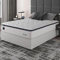 Cama Box Casal Colchão Molas Ensacadas Com Pillow Sevilha 138x188x71cm Branco/cinza Hellen - 5