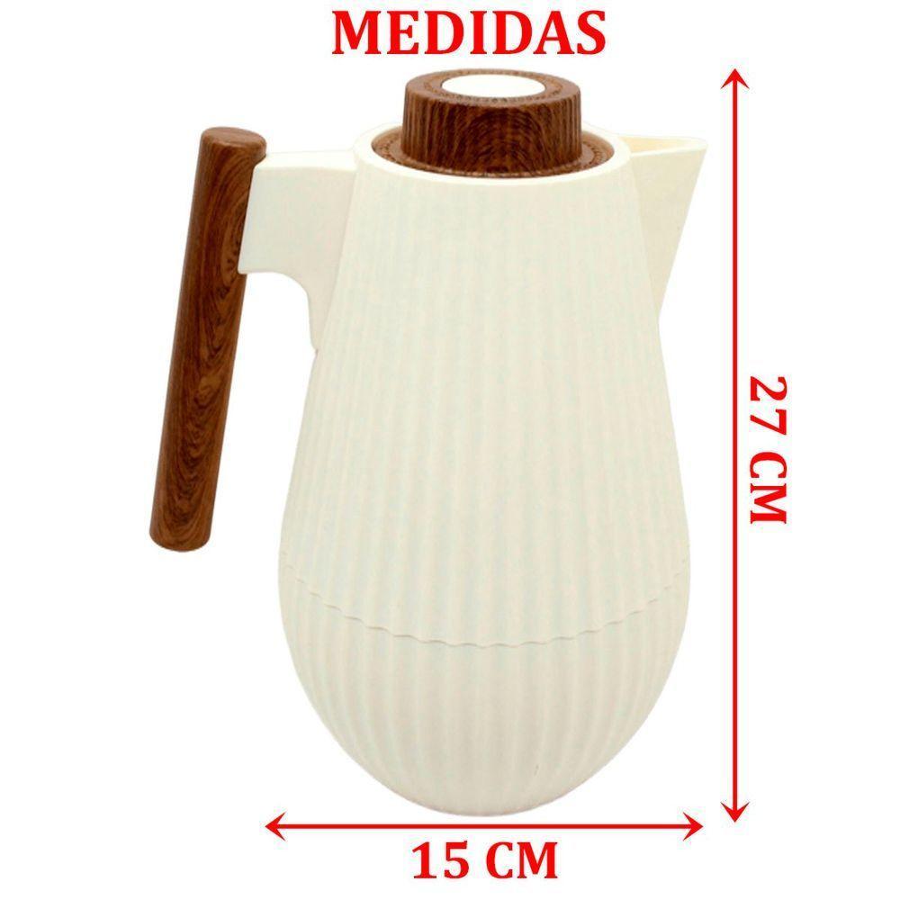 Garrafa Térmica De Mesa Morden White Café Leite Chimarrão 1l - 2