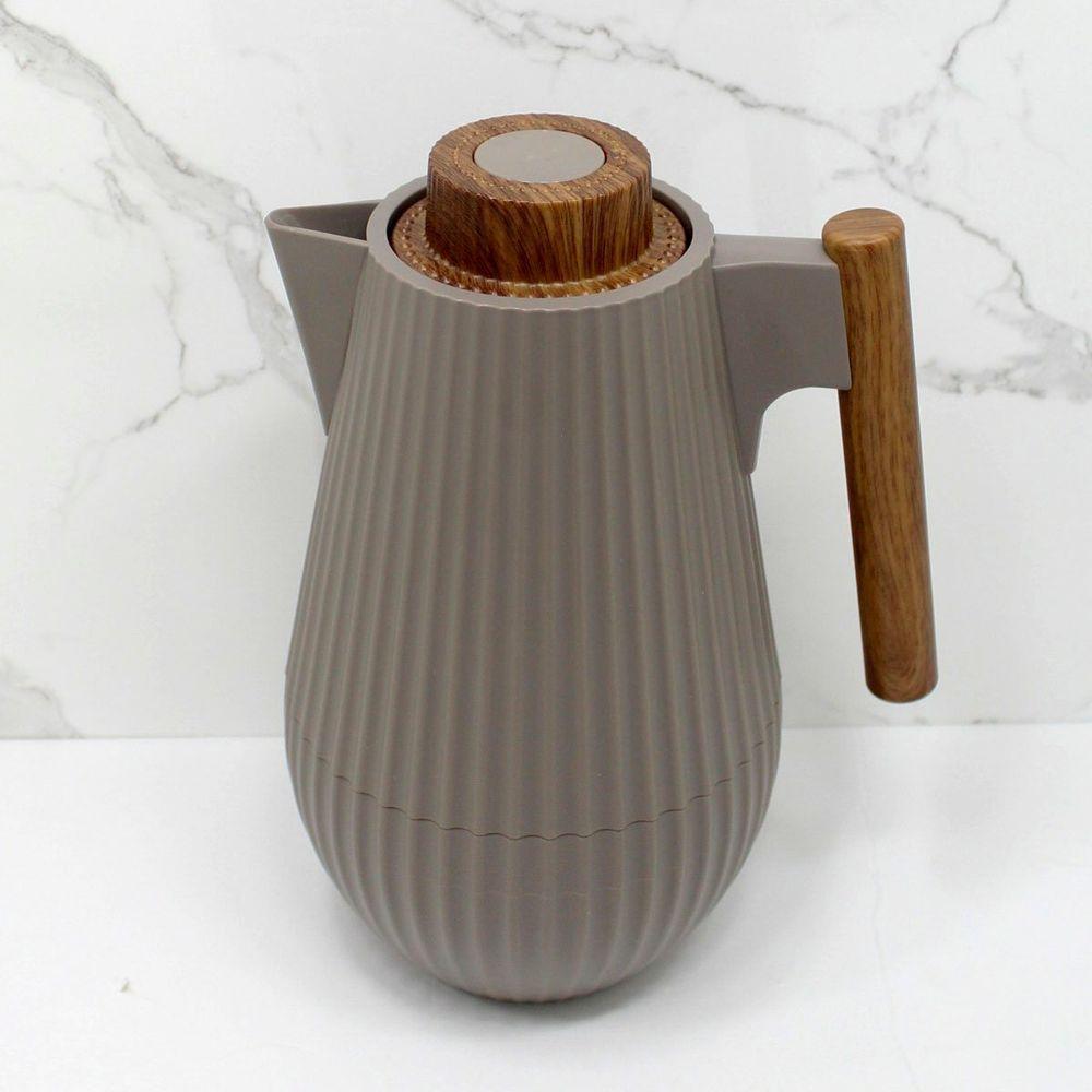 Garrafa Térmica De Mesa Morden Gray Cinza Leite Chimarrão 1l - 3